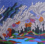 NEUZA TAKAHASHI HOSHINO, As cores são Graças Divinas, acrílica s/tela, 50 x 50 cm, 2012, R$ 600,00